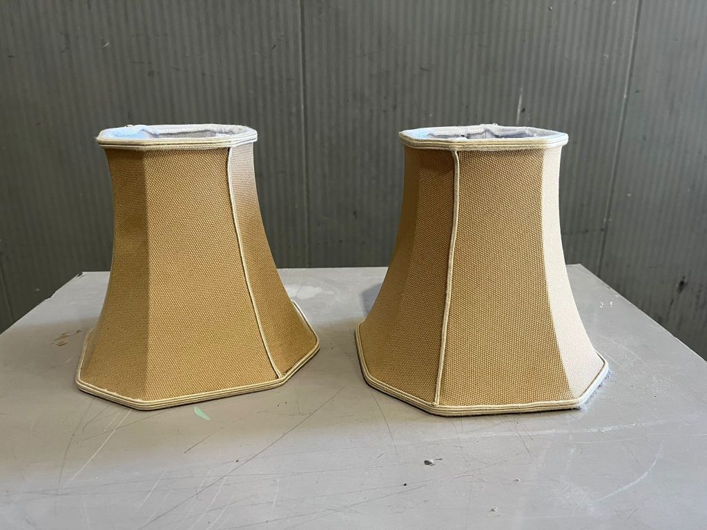 coppia paralumi ecru