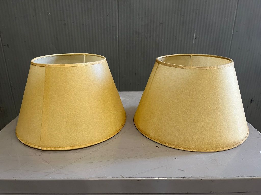 coppia paralumi pergamena