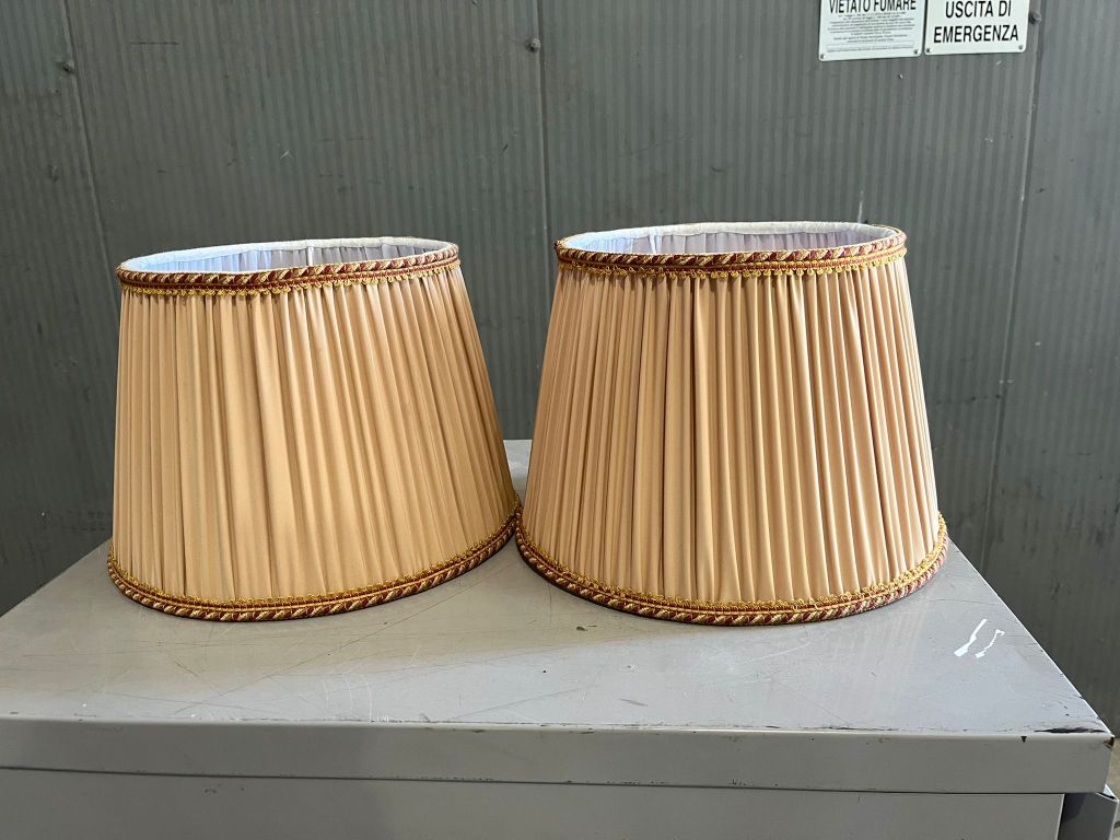 coppia paralumi plissettati